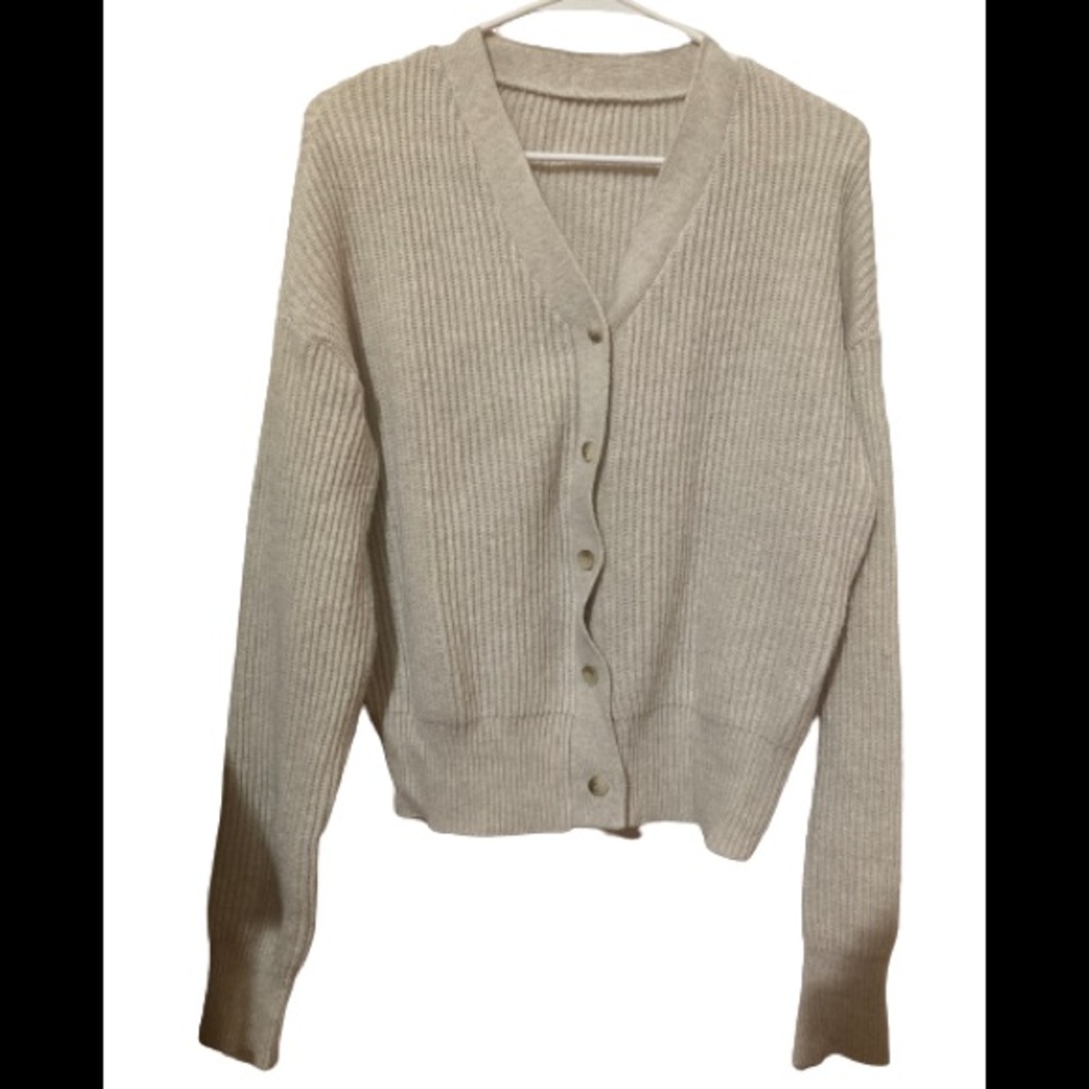 Made in Korea knit ribbed cardigan